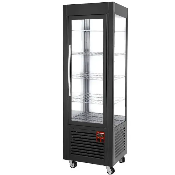 Panoramische vitrine, 5 roosters, 360 LT, Zwart - Main Image