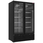 Positieve gekoelde vitrine 1142 liter, 2 draaideuren - ZWART - Main Image
