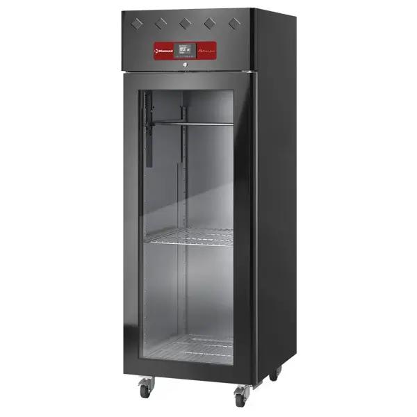 Rijpingskast dry aging voor vlees 600 liter geventileerd, 1 glazen deur, 20xGN 2/1 ZWART - Main Image