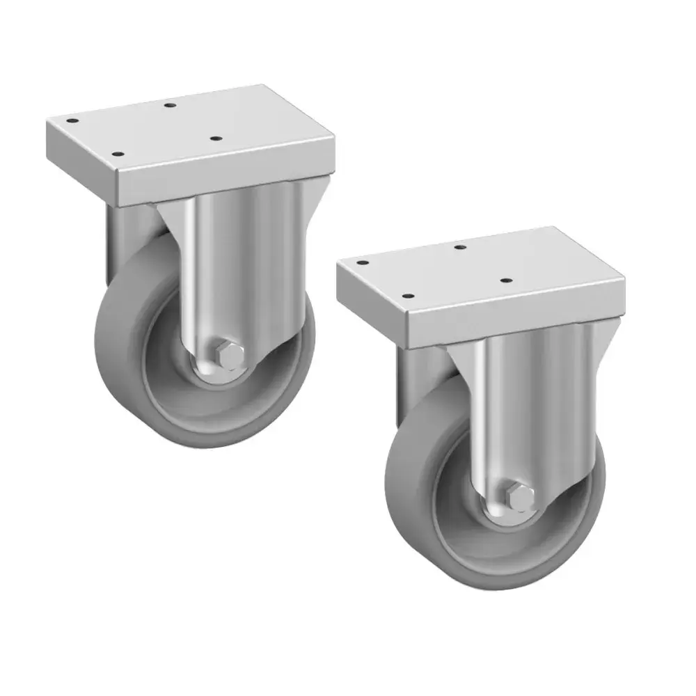 Roestvrij stalen wielen Ø 100 mm (2 stuks) - Main Image