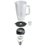 Ronde beker in Lexan 2 liters met deksel en mes (4 bladen) - Main Image