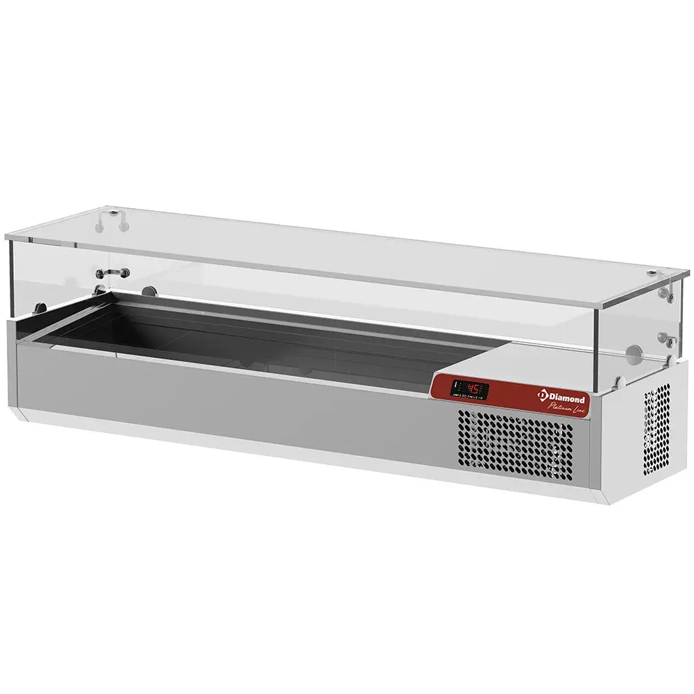 Saladette met glas 1400 mm. - Main Image