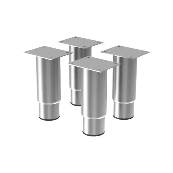 Set van 4 verstelbare roestvrijstalen poten (h.125mm) - Main Image