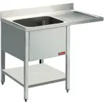 Spoeltafel met 1 kuip en 1 druipvlak - Main Image