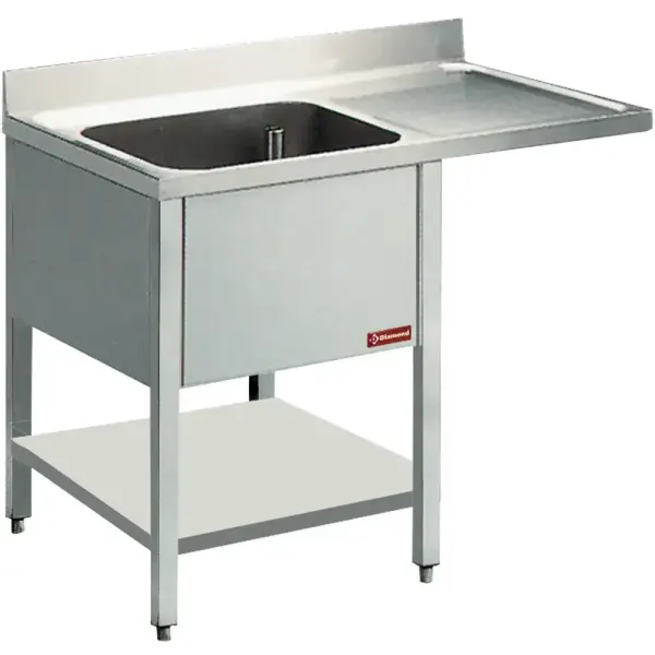 Spoeltafel met 1 kuip en 1 druipvlak - Main Image