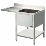 Spoeltafel met 1 kuip en 1 druipvlak - Main Image