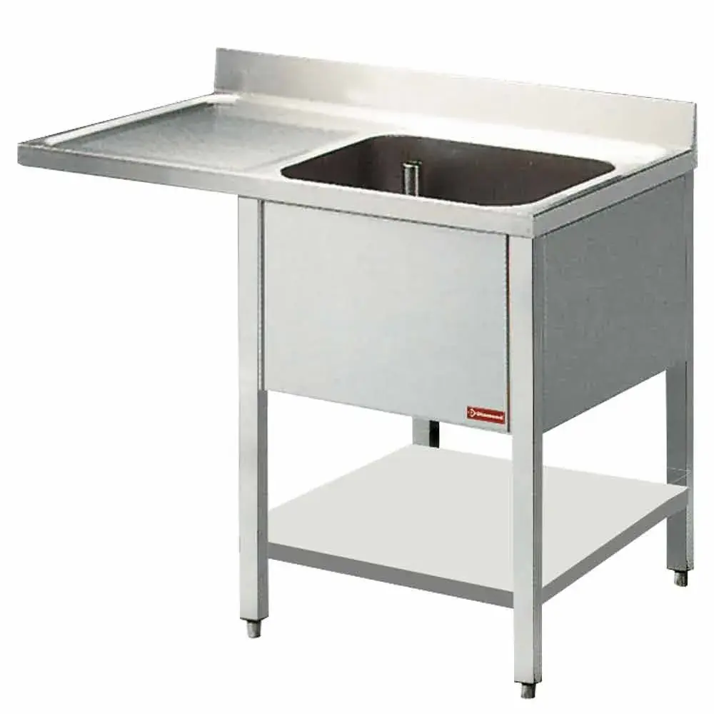 Spoeltafel met 1 kuip en 1 druipvlak - Main Image