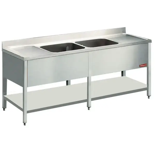 Spoeltafel met 2 kuipen en 2 druipvlakken - Main Image