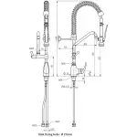 Sproeier RVS en kraan met mengkraangroep mono bediening (uitgang MONO) - Image 2