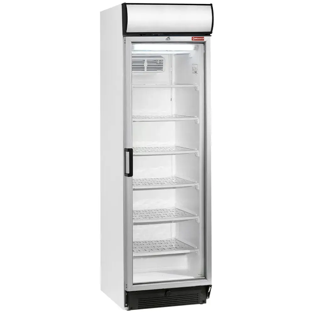 Statische/geventileerde negatieve T° vitrine, 380 liter, met lichtbak - Main Image