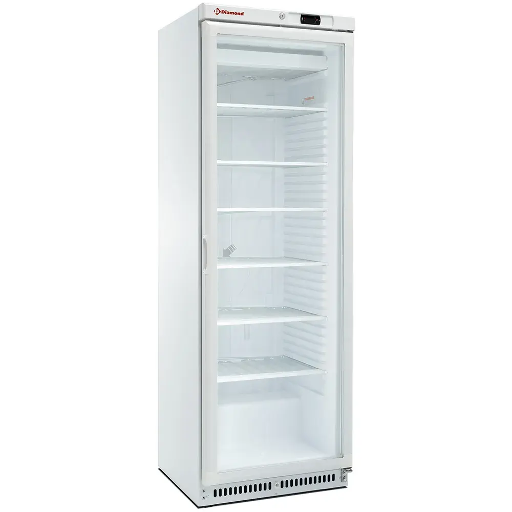 Statische vrieskast, glazen deur, 400 liter. wite - Main Image
