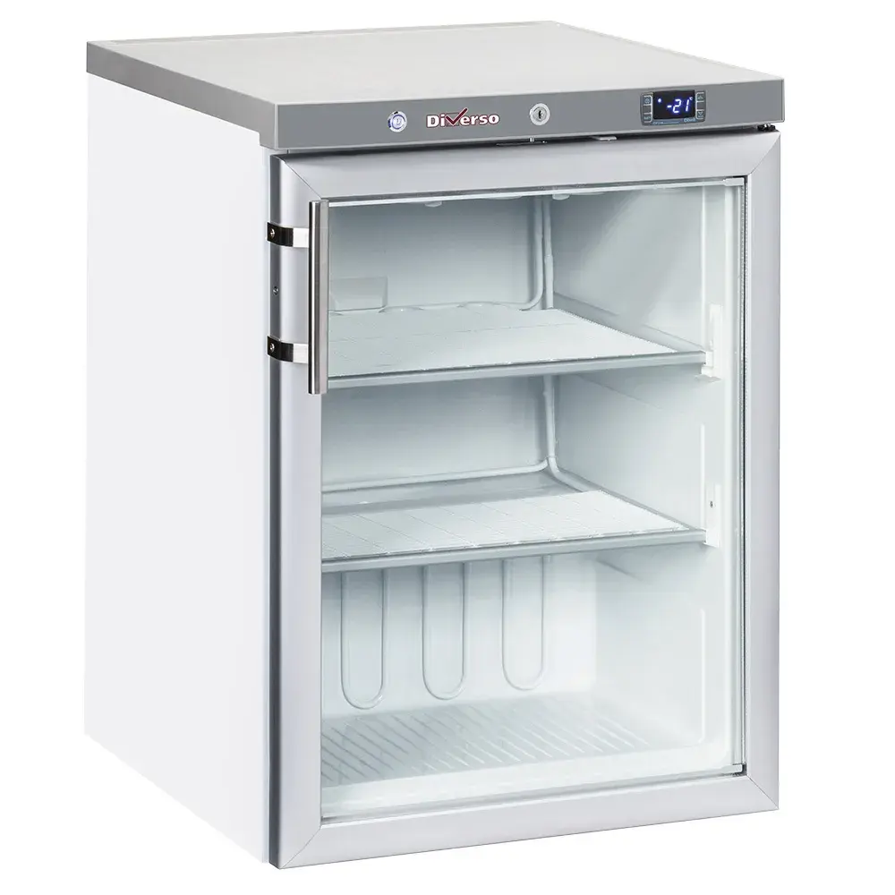 Statische vriezer, glazen deur, 200 liter - Wit - Main Image