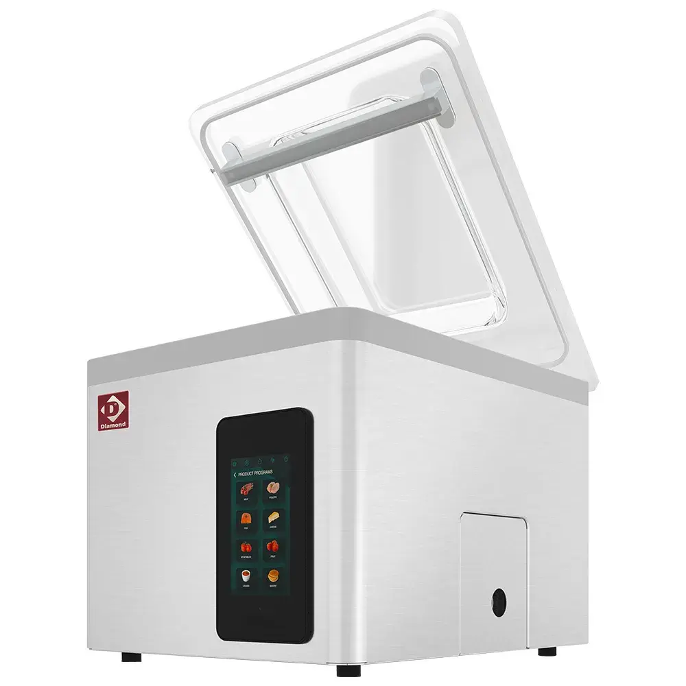 Vacuümmachine, roestvrijstalen kuip 370x350xh150 mm. 16 m3/u TOUCH-scherm - Main Image