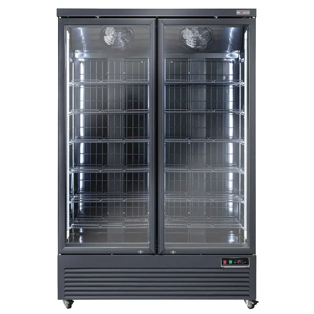 Verticale vrieskastvitrine, 1084 liter - ZWART - Main Image