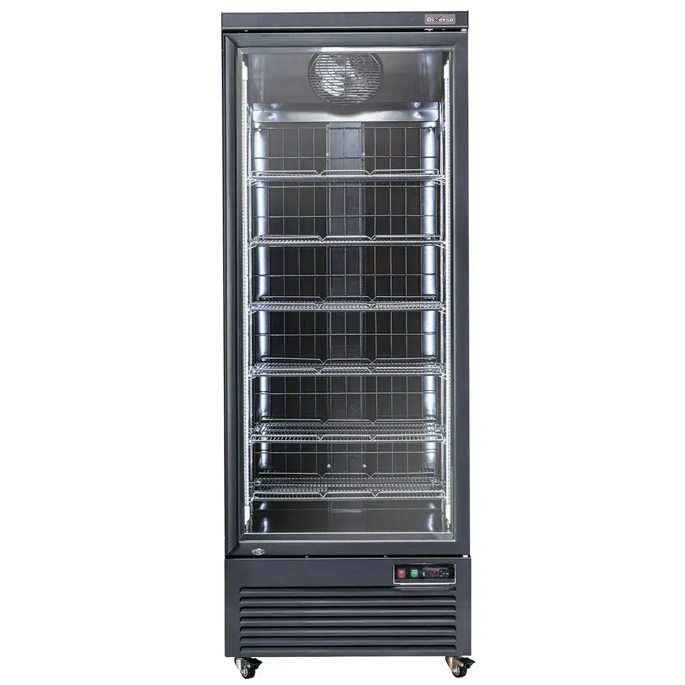 Verticale vrieskastvitrine, 560 liter - ZWART - Main Image