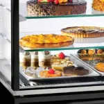 Vitrine 4 zijden T° positief, 5 niveaus in glas, geventileerd, 480 Lit., ZWART - Image 2