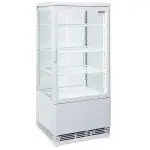 Vitrine tafelmodel geventileerd, 4 niveaus, 4 glazen zijden, 80 liter - WIT - Main Image