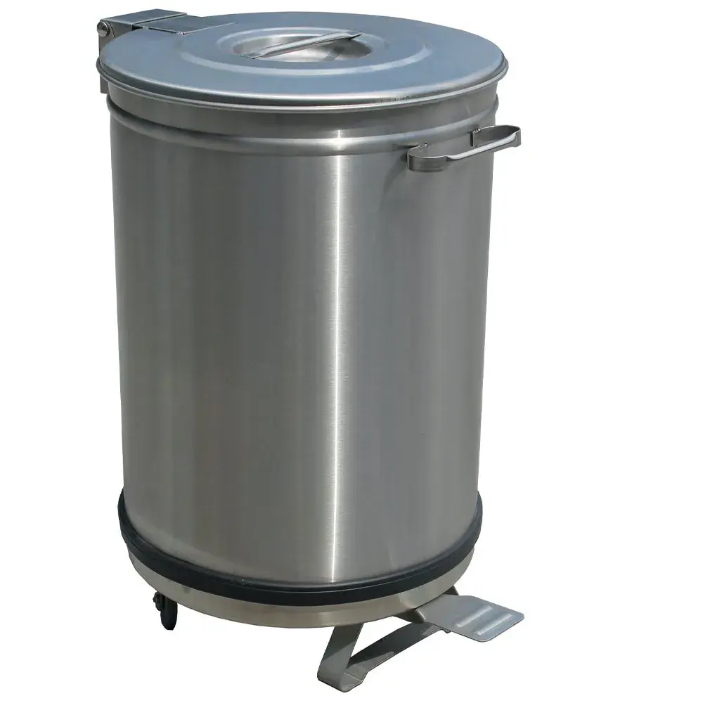Vuilnisbak, deksel met pedaalbediening - 50 liter - Main Image