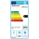 Wand diepvriestafel, geventileerd, 3 deuren GN 1/1, 405 liter - Image 2