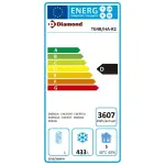 Wand diepvriestafel, geventileerd, 4 deuren GN 1/1, 550 liter - Image 2