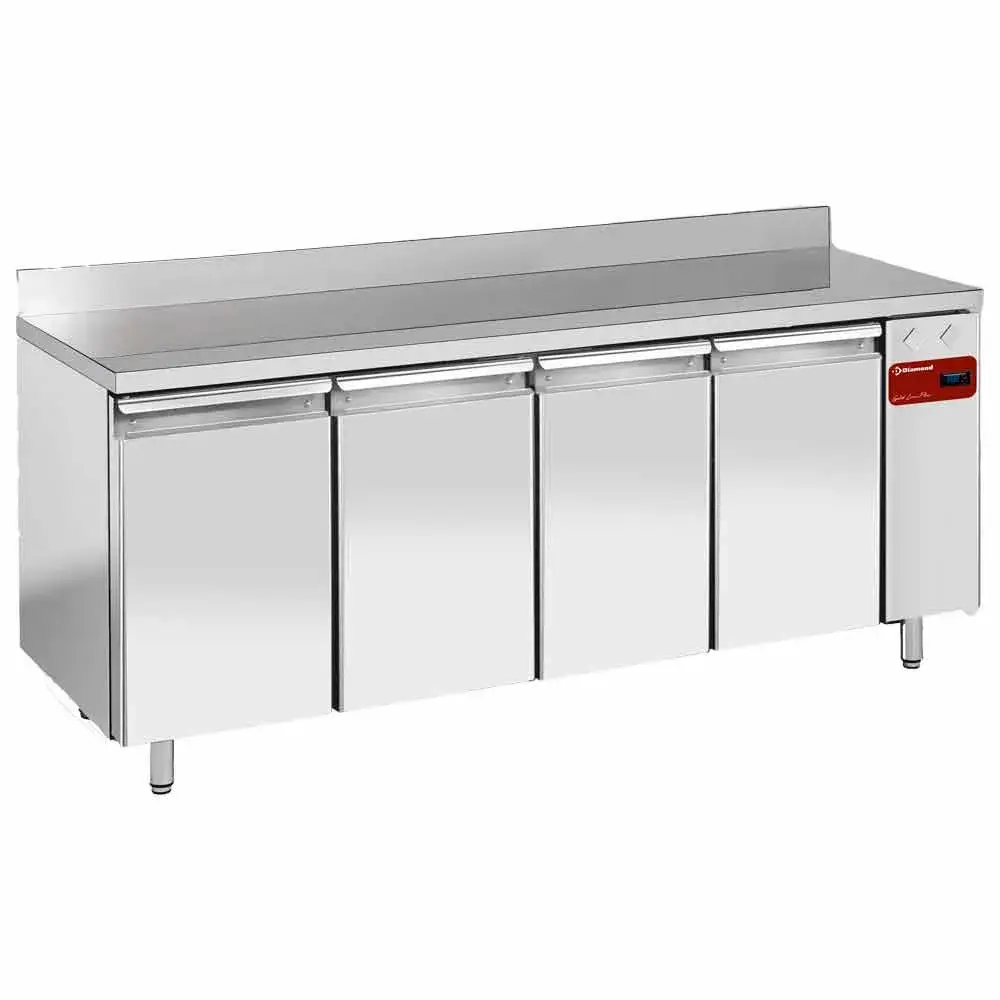 Wand koeltafel, geventileerd, 4 deuren GN 1/1, 550 liter (zonder groep) - Main Image