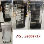 Warmte vitrine, zelfbediening, met glazen deur, op wielen - FULL BLACK - Image 3