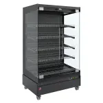 Warmte vitrine, zelfbediening, met glazen deur, op wielen - FULL BLACK - Main Image