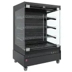 Warmte vitrine, zelfbediening, met glazen deur, op wielen - FULL BLACK - Main Image