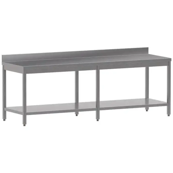 Werktafel met onderblad + achterrand - Main Image
