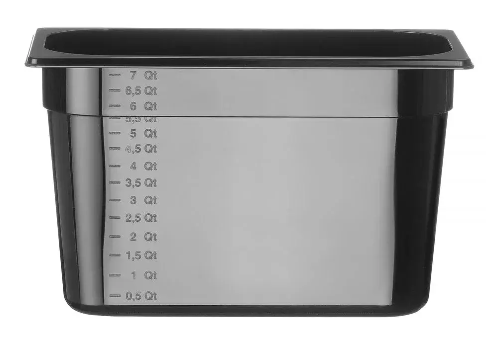 Container GN 1/3 zwart polycarbonaat - Main Image