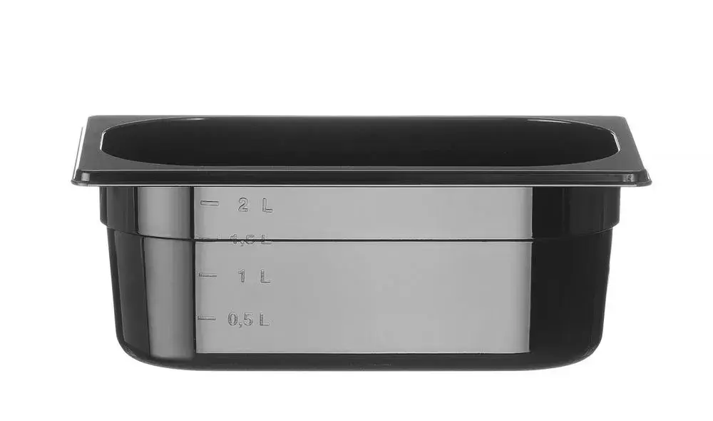Container GN 1/4 zwart polycarbonaat - Main Image