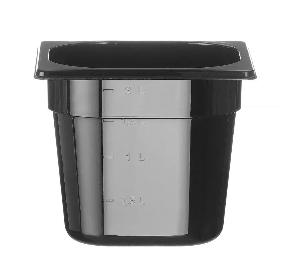 Container GN 1/6 zwart polycarbonaat - Main Image