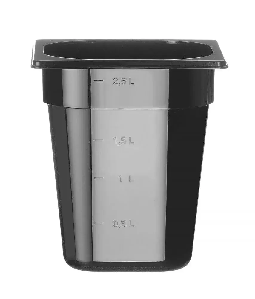 Container GN 1/6 zwart polycarbonaat - Main Image