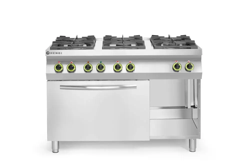 Gasfornuis Kitchen Line 6-pits met convectieoven GN 1/1 - Main Image