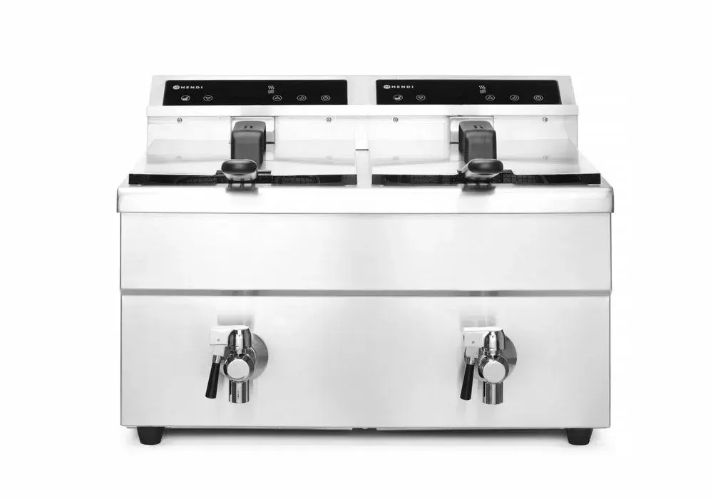 Inductie friteuse met aftapkraan - 2 x 8 l - Main Image