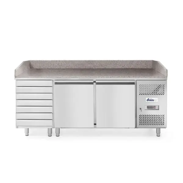 Pizzawerkbank met 2 deuren en 7 lades 280L - Main Image
