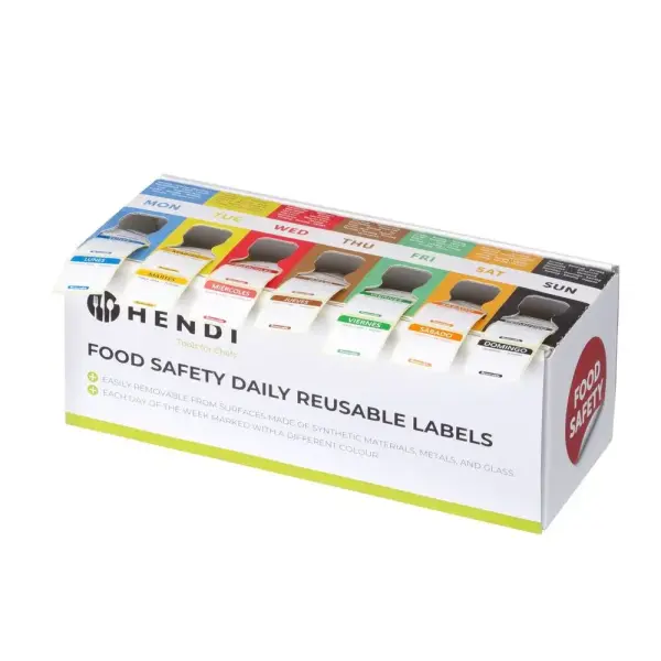 Set voedselveiligheidsstickers, multifunctioneel, eenvoudig verwijderbaar, met een dispenser - Main Image