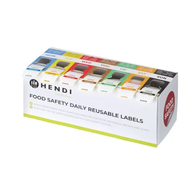 Set voedselveiligheidsstickers, multifunctioneel, eenvoudig verwijderbaar, met een dispenser - Main Image