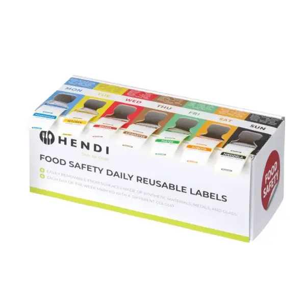 Set voedselveiligheidsstickers, multifunctioneel, eenvoudig verwijderbaar, met een dispenser - Main Image