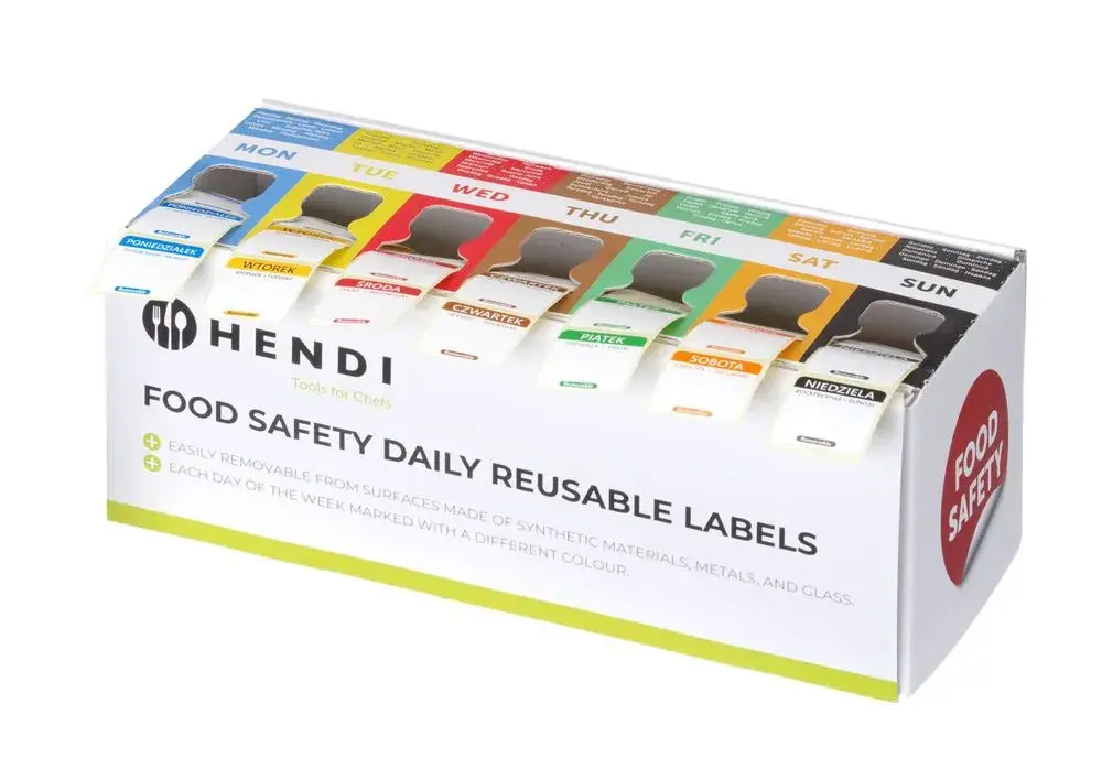 Set voedselveiligheidsstickers, multifunctioneel, eenvoudig verwijderbaar, met een dispenser - Main Image
