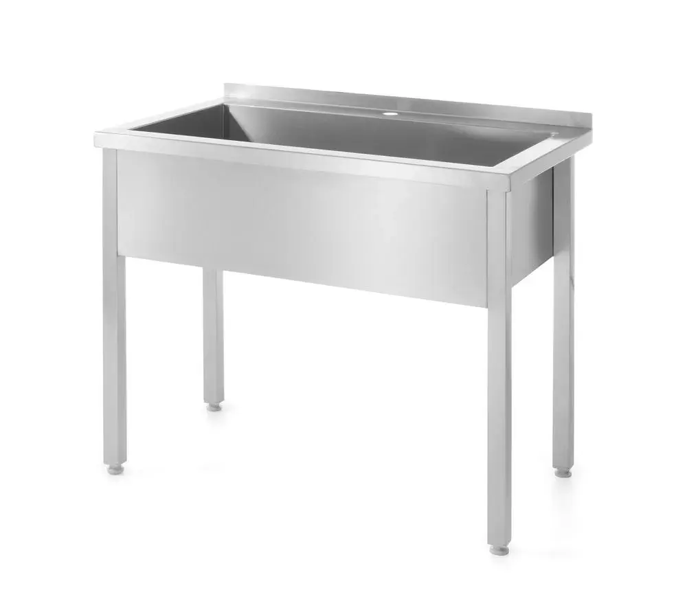 Tafel met enkele spoelbak – gelast - Main Image