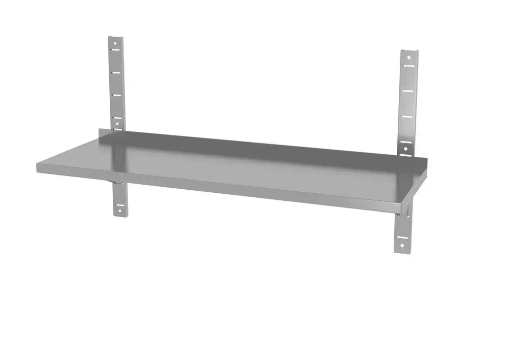 Verstelbare enkele wandplank met 2 beugels - Main Image