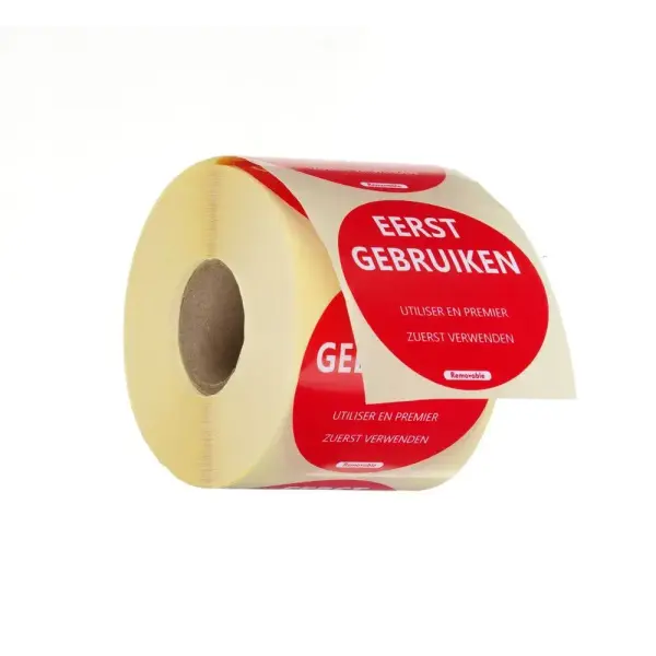 Voedselveiligheidsstickers, multifunctioneel, eenvoudig verwijderbaar, “EERST GEBRUIKEN” - Main Image