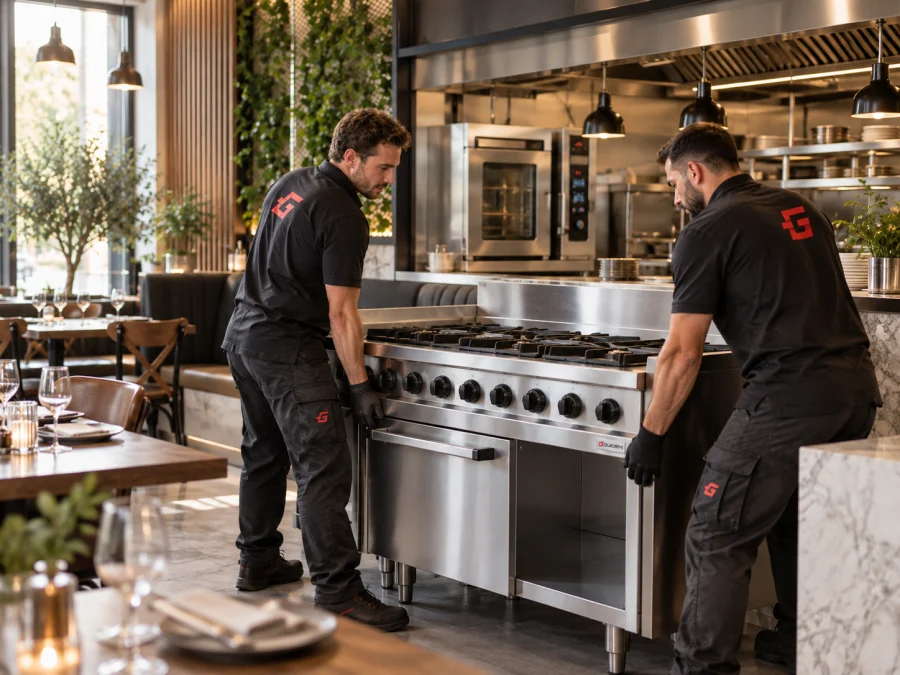 Installatie van horeca keukenapparatuur door Gurden