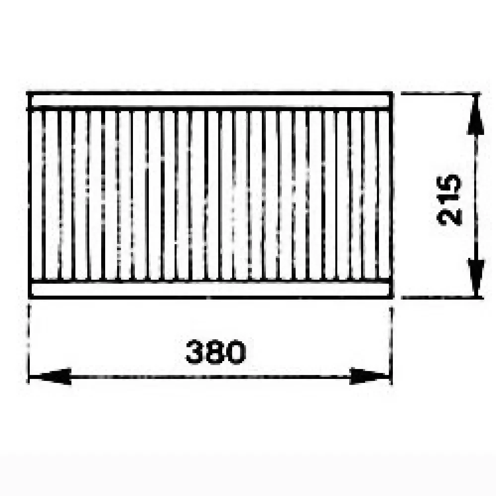 1/2 bakrooster, afmetingen 380x215 mm - Main Image