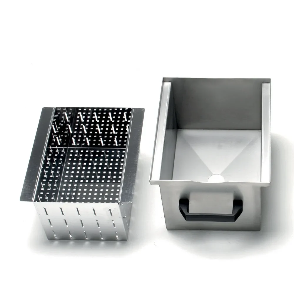 Bak met filter voor de afvoer, in R.V.S. (10-18 kg) - Main Image