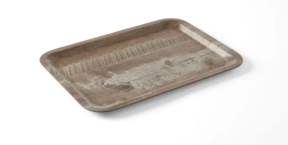 Dienblad van melamine met hout bedrukking - Main Image