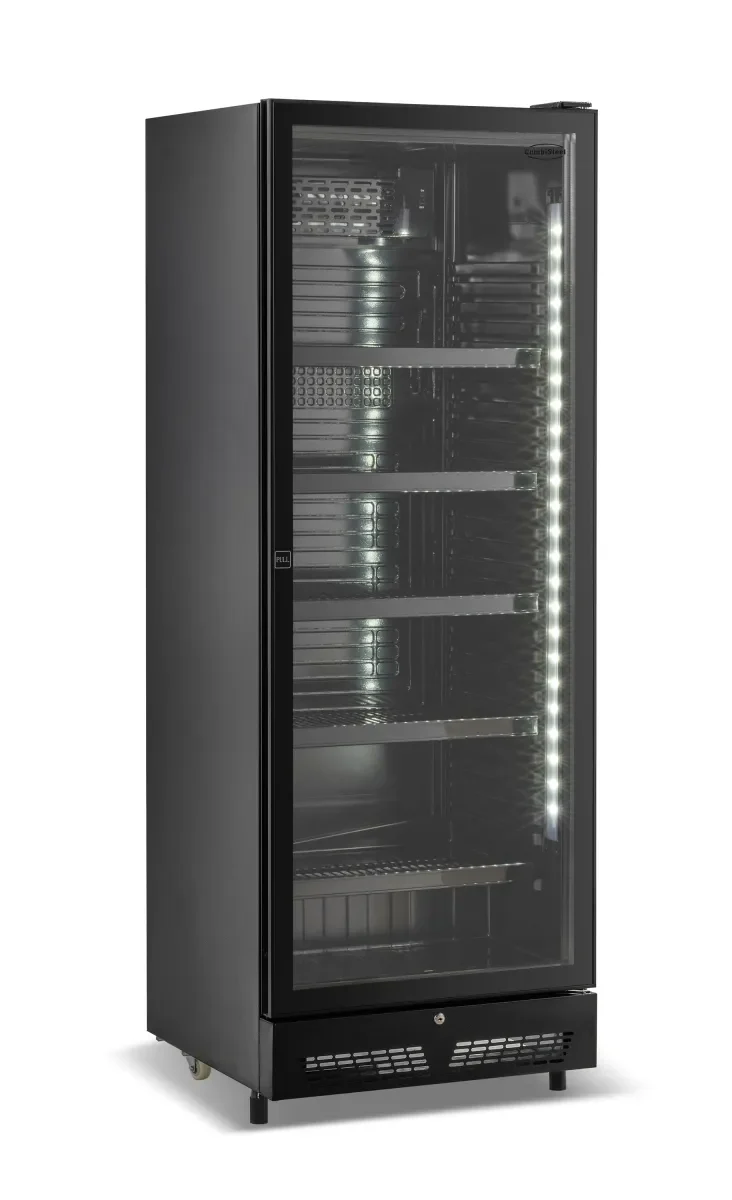 DRANKENKOELKAST 1 GLASDEUR ZWART SVE-450 BL - Main Image