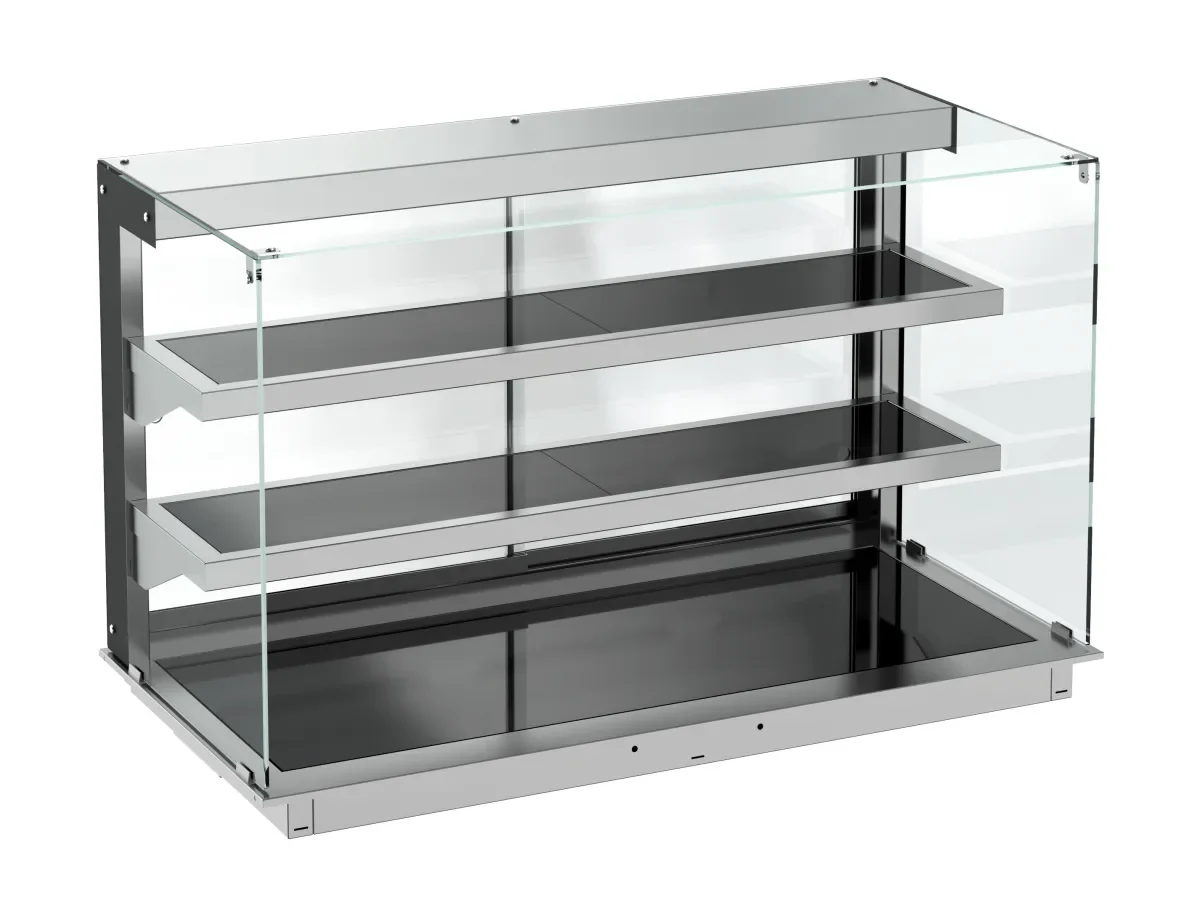 DROP-IN WARMVITRINE KERAMISCH RECHT - ZWART 3/1 - Main Image