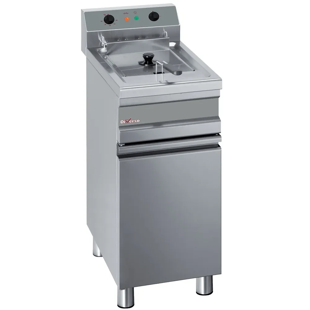 Elektrische friteuse 1 kuip 14 liter op gesloten kast - Main Image